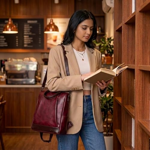 Image of VISMIINTREND Backpack Bags for Women | Rakhi Gift for Sister | Vegan Leather Laptop Bag for Women Office, Backpack for College, Daily Travel Bagpack - Rakshabandhan Gift For Sister
