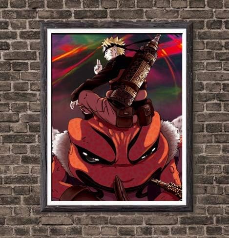 Ninja Japanese Anime Original Fabric Poster Canvas Art Prints for Home Decor,8 x 10 Inches,No Frame