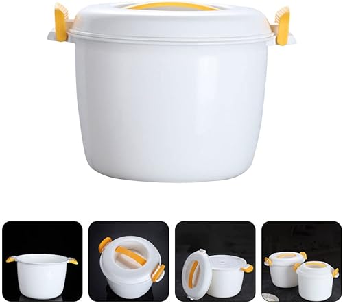 Miniatura 6 de UPKOCH Ollas de arroz para microondas, olla de vapor de arroz para microondas, recipiente para alimentos para microondas, recipiente para verduras,