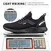 Safety Trainers Men Women Steel Toe Cap Trainers Lightweight Work Safety Shoes Breathable Non Slip Work Boots Black 9 UK #4