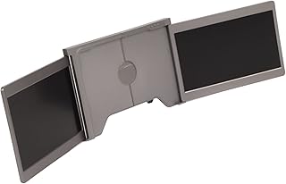 Extensor de tela de laptop triplo de 12 ", Extensor de monitor de laptop FHD 1080 P IPS, Extensor de monitor de laptop de suporte traseiro de exibição tripla USB C para laptop de 13 "-16",(S200)