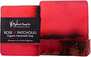 The Highland Soap Company, Organic Vegetable Oil Handmade Glycerin Soap, 5.3oz (Rose & Patchouli)