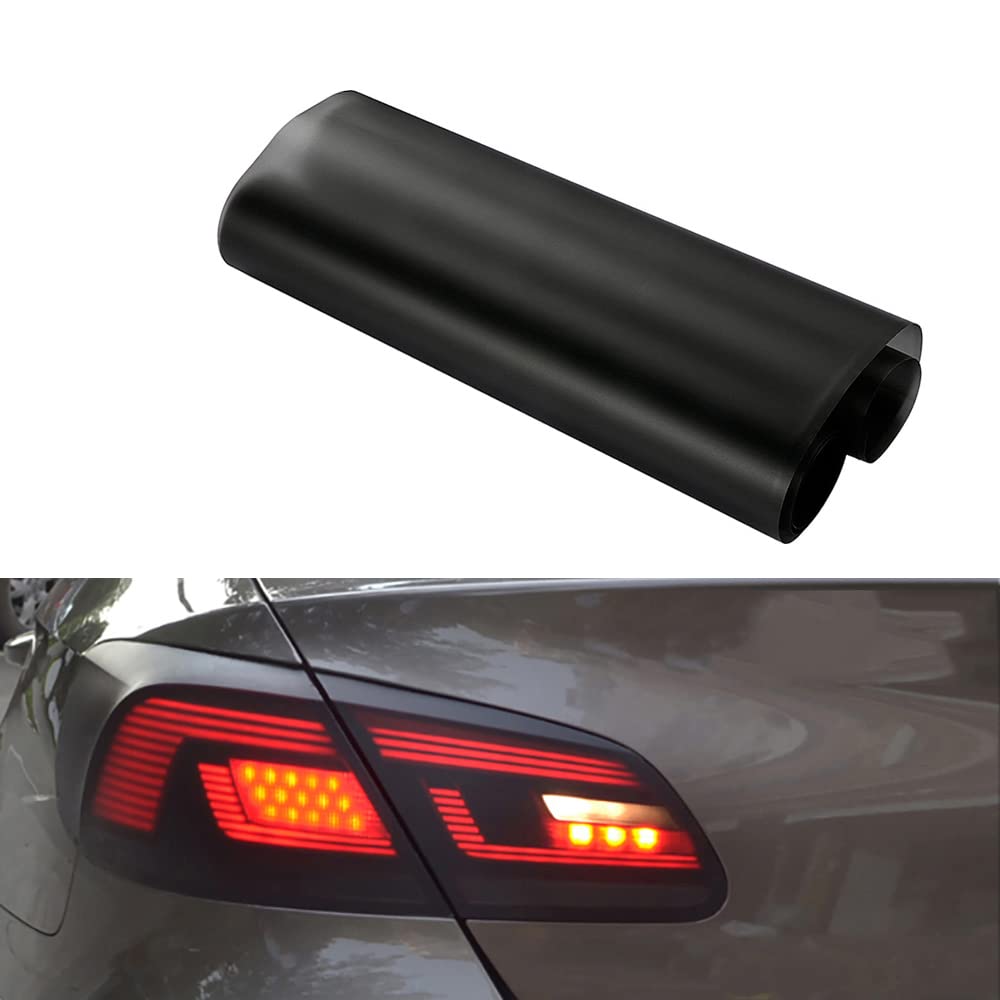 12 by 48 inches Self Adhesive Auto Car Tint Headlight Taillight Fog Light Vinyl Smoke Film Sheet Sticker Cover (Matte Smoke)