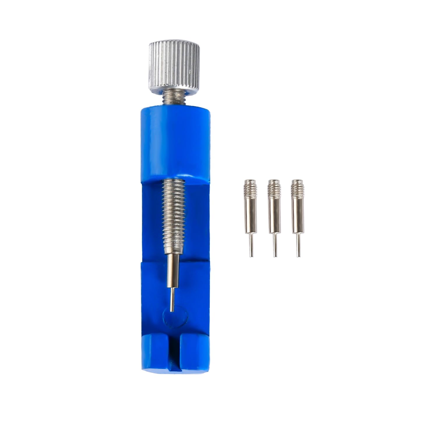 Tabanzhe Watch Link Removal Kit,Watch Band Removal Tool with 3 Extra Pins,Adjuster & Pin Remover,Portable Watches Repair Tool for Strap Sizing(Blue)
