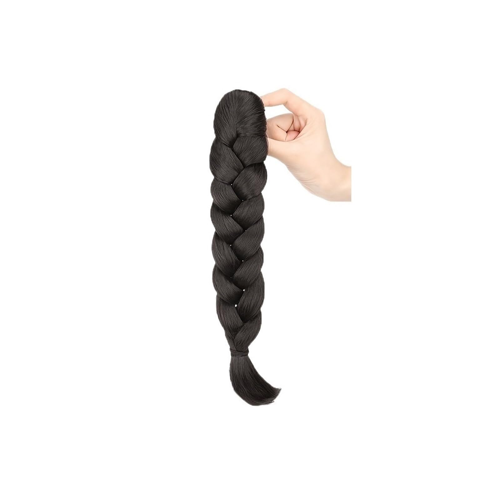Postiche Extension de queue cheval élégante avec pince à griffes - Queue tressée, idéale for les fêtes et festivals Naturel(Natural Black)
