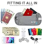 Money Belt For Travel – RFID Blocking Waist Pouch Passport Holder Wallet Belt – Waterproof Hidden Travel Fanny Pack For Men & Women – Secure, Lightweight, Adjustable Strap – Gray - Image 5