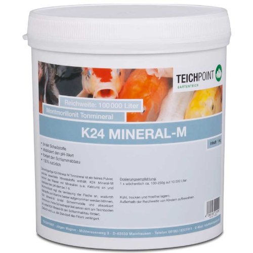 K24 Mineral - M, montmorillonit Tonmineral mit Kalzium, 1 Kg für Teich und Aquarium Cover