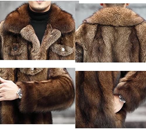 Denny&Dora Mens Brown Mink Fur Coat Leather Jacket Chile | Ubuy