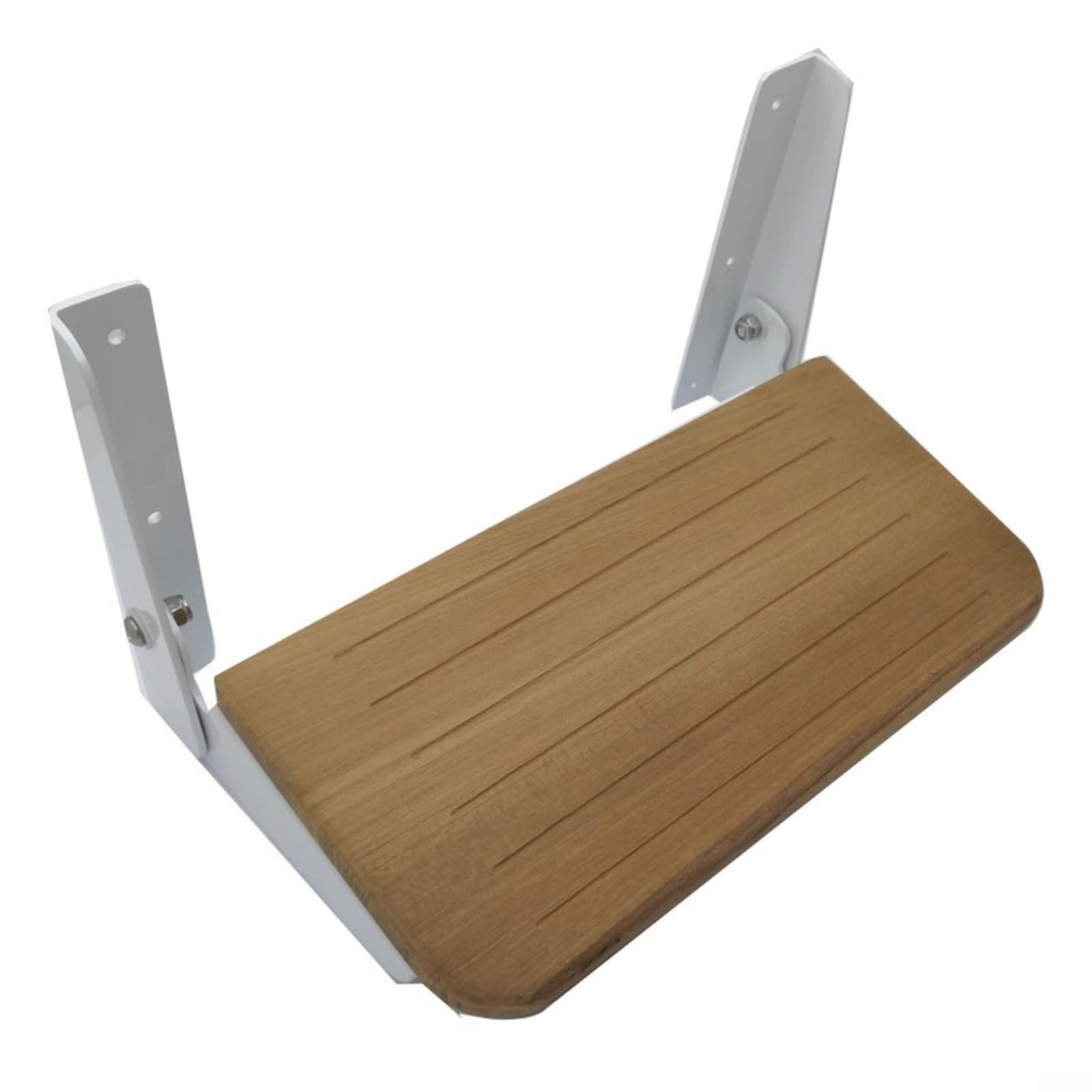 Plataforma plegable de aleación de aluminio con inserciones de madera de