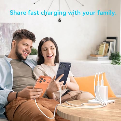 60W Fast Charger Block, 2 Pack, 2USB A+2USB C (30W+30W) Wall Charger. - image 4