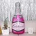 ZZART 2 Pcs Happy Birthday Champagne Bottle and Goblet Wine Glass Large Mylar Foil Balloons 36in, Pink pop Decoration for Party, ceremony, camping, Anniversary Graduation