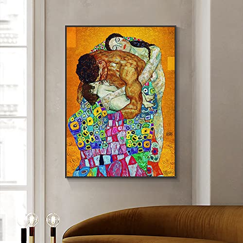 Peinture à l'huile grand format Klimt pour habiller un grand mur vide de salon
