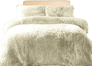 Comfort Collections Teddy Bear Duvet Cover Set Super Soft Fleece Warm Winter Quilt with Pillowcases Teal Double 200cm x 200cm Approximate