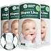 Naturally Natures Bamboo Diaper Liners 400 Sheets (4 Pack) Gentle and Soft, Chlorine and Dye-Free, Unscented, Biodegradable Inserts (Set of 4) 400 Liners