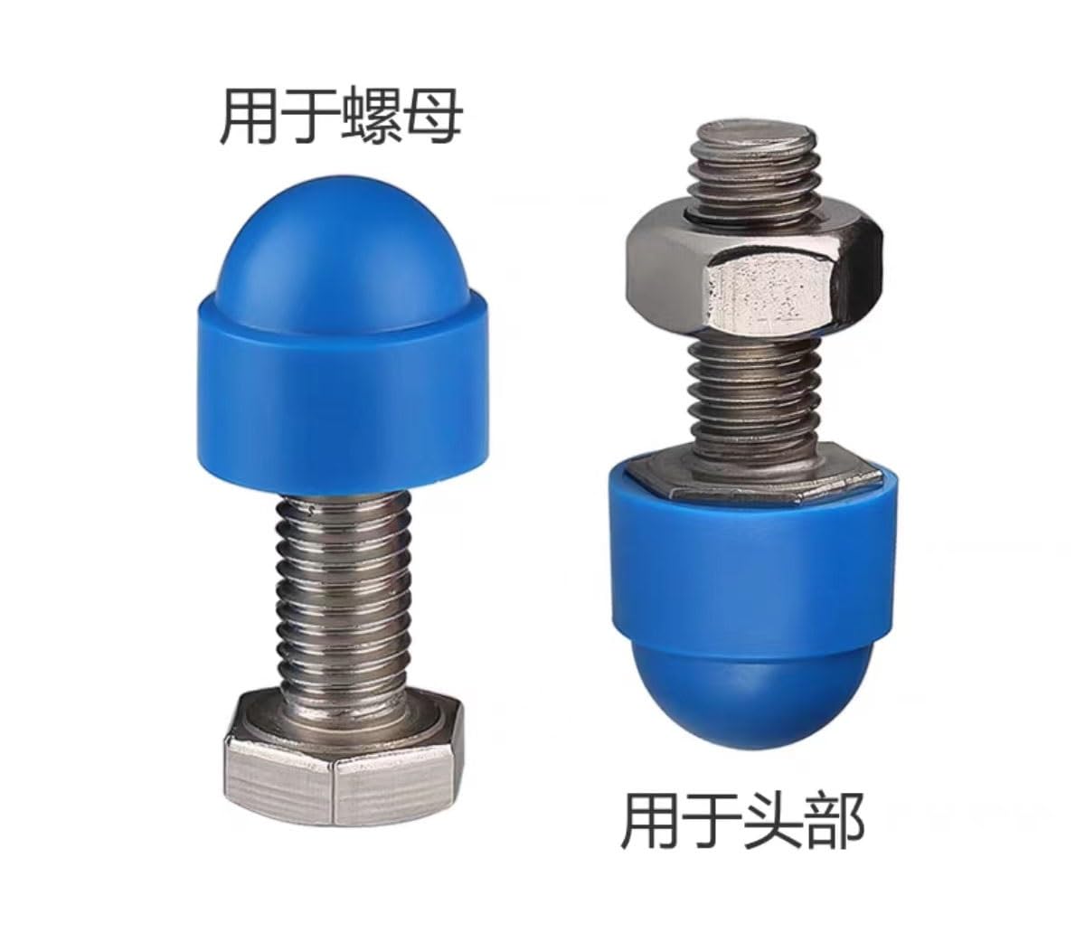 Copertura per tubo in gomma, foro tappo, copertura dado esagonale, 50 pezzi, coperture a cupola bullone grigio M4 ~ M12, protezione plastica per bulloni, viti esagonali (M5 x 8 x 10 mm)