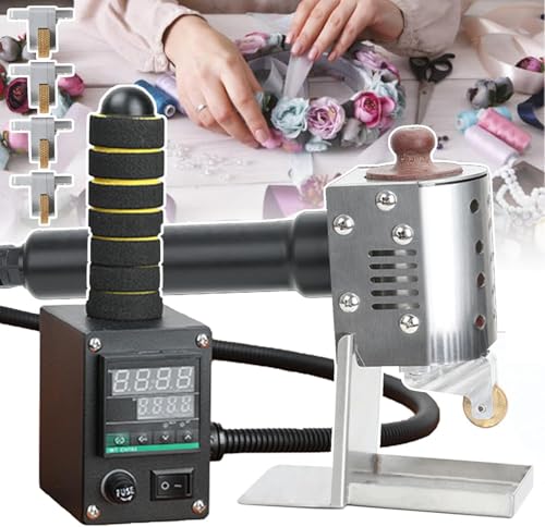 SICWEDIM Commercial Hot Melt Glue Gluing Machine,Hand Push Hot Melt Glue Dispenser,Heating Range:50-220?/with 4 Different Sized Glue Rollers (50ml)