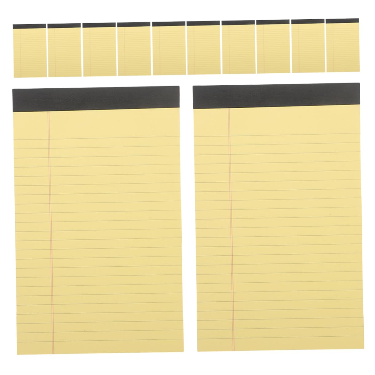 Bloc-notes Juridiques à Lignes, 12 Blocs, Papier Jaune, Portable