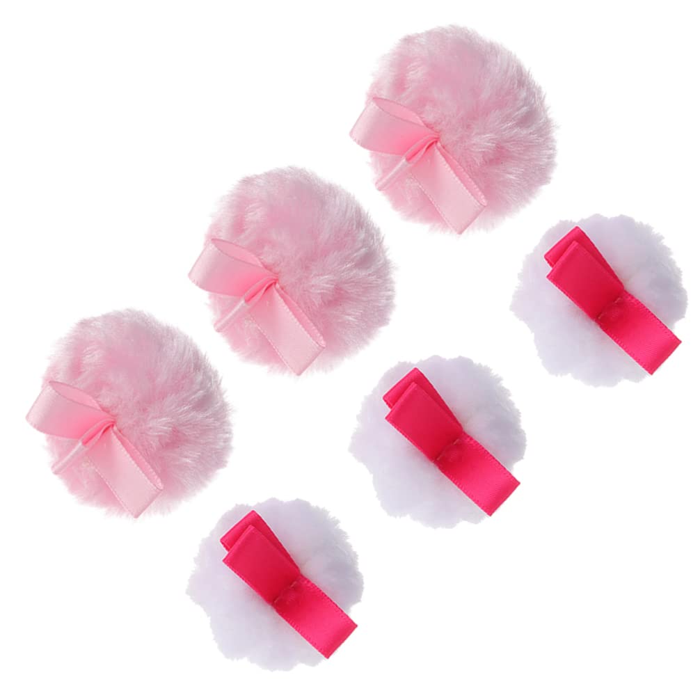 Beavorty 6pcs Makeup Pads Fluffy and Gentle Powder Puff Set Ideal for Face Powder Cosmetics Tools Compact and Portable