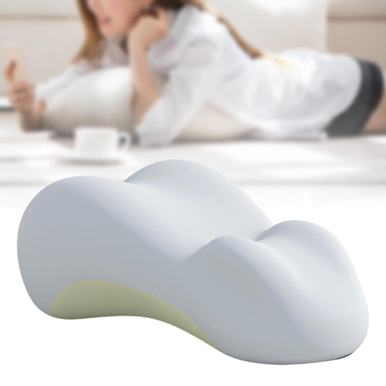 Almohada de Lectura Función Almohada Anatómica Soporte Cojín Desmontable Espuma Adaptable Adecuada para Relajación en Sala Estudio, Gris, Individual