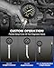 Orion Motor Tech Engine Compression Tester Kit, 9 pc Cylinder Compression Tester Kit with Spark Plug Tester 4 Adapters, Adjustable Engine Cylinder Pressure Gauge Kit for Gasoline Engines