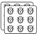 BW Army Special Forces Crest Shaped - de Opresso liber us Sticker for Scrapbooking, Calendars, Arts,...