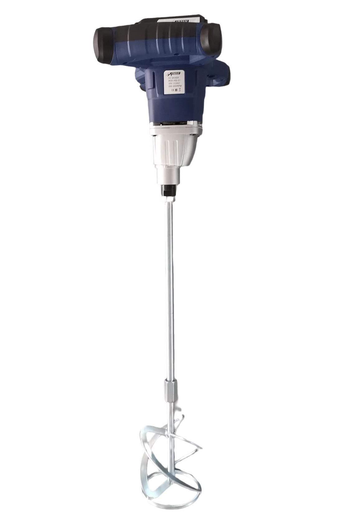 Varan Motors - M20-HQ-01 20 V 2 Ah mixer + caricatore, miscelatore per intonaco, cemento, malta, colla, gesso, intonaco... mixer a batteria