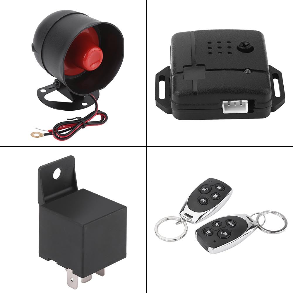 Sistema di Sicurezza Per Auto, Sistema di Protezione Antifurto Per Auto Universale Ingresso Senza Chiave con 2 Sirene Telecomandate