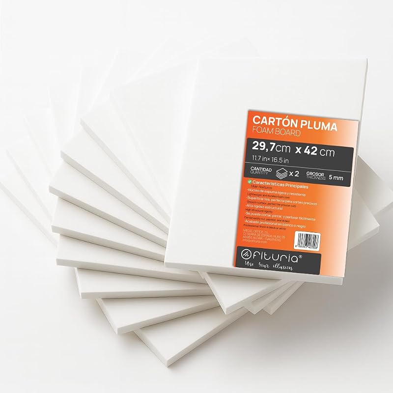 OFITURIA Penová doska biela A3 (29,7x42 cm) balenie 2 ks, doska z expandovaného polystyrénu, ľahká a pevná, všestranná a ľahko rezateľná, na ručné práce a modelovanie, 5 mm