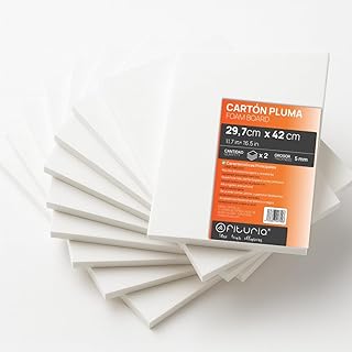 Comprar OFITURIA Cartón Pluma Blanco A3 (29.7x42 cm) Pack 2 ud, Plancha de Poliestireno Expandido Ligero y Rígido, Foamboard Multiusos de Fácil Corte, para Manualidades y Maquetas, 5 mm