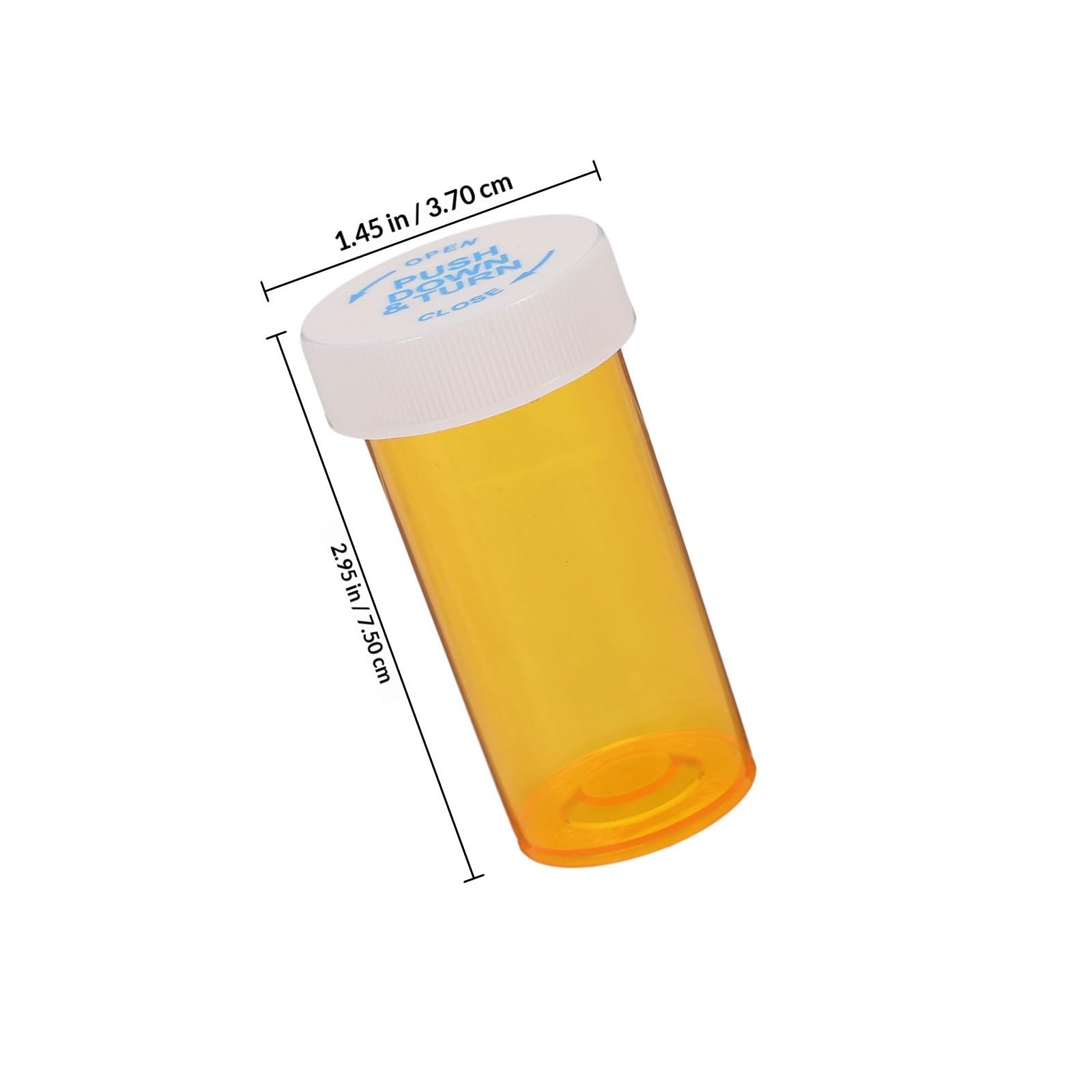 Flacon de Remède Vide 13 Drams en Pp, Lot de 25, Rangement | Format Voyage, Récipient Protecteur pour Comprimés, Boîte de Stockage Compacte pour Usage Quotidien