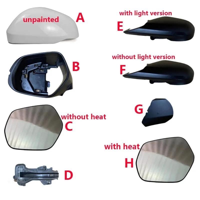 Interrupteur Rabattable Rétroviseur Latéral Avec Lumière Pour Honda Vezel / XR-V 2015-2018 - Neuf, Côté Conducteur