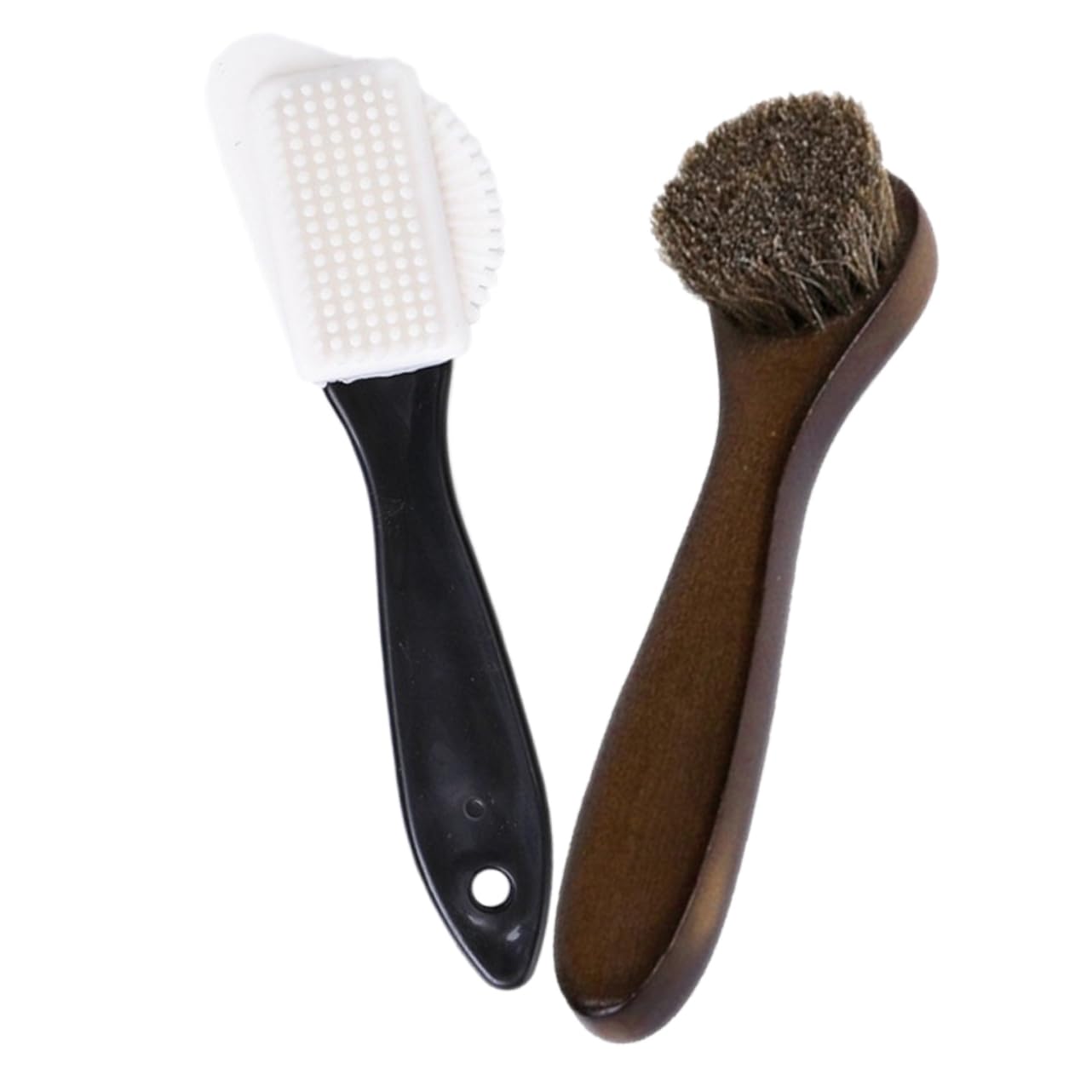 Beavorty 5 Sätze Stiefelpoliturschrubber Stiefelreiniger Schuhputzbürste Schuhbürstenreiniger Schrubben Wildleder Weiß Stiefelpolitur-kit Schuhe Pinsel Holz 2 Stücke * 5