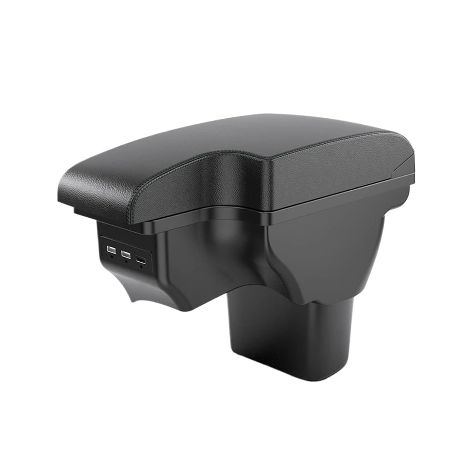 Ggwqoops Car Armrests For Nissan For Juke For Infiniti Armrest Car Center Console Interior Modification Double Layer Storage Box USB Accessories Armrest Box(B2Black line leather)