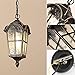 Outdoor Waterproof Pendant Light Tradition Victoria Glass Lantern Aluminum Metal Ceiling Hanging Lamp Shade E27 European Style Gazebo Balcony Porch Vintage Lighting Chandelier Tools Produced in China