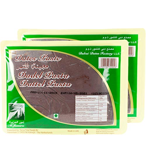 Al Jazeera - Typisch Orientalische Dattel Paste - Dattelpaste hergestellt aus 100 % Datteln ideal zum Kochen und Backen im 2er Set á 900 g Packung