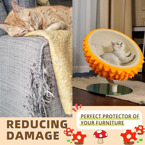 Cama y Rascador 3-en-1 para Gatos Forma Durian miniatura 5