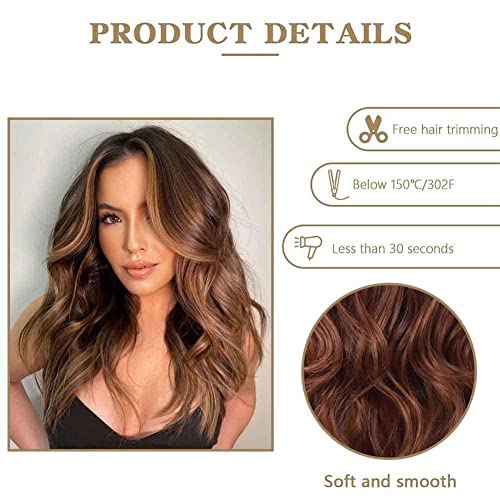 Parrucca anteriore in pizzo marrone di rame soku