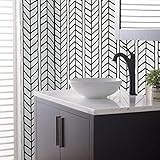 Black and White Peel and Stick Black Wallpaper Modern Stripe Geometric Stick Wallpaper 17.71 in X 39