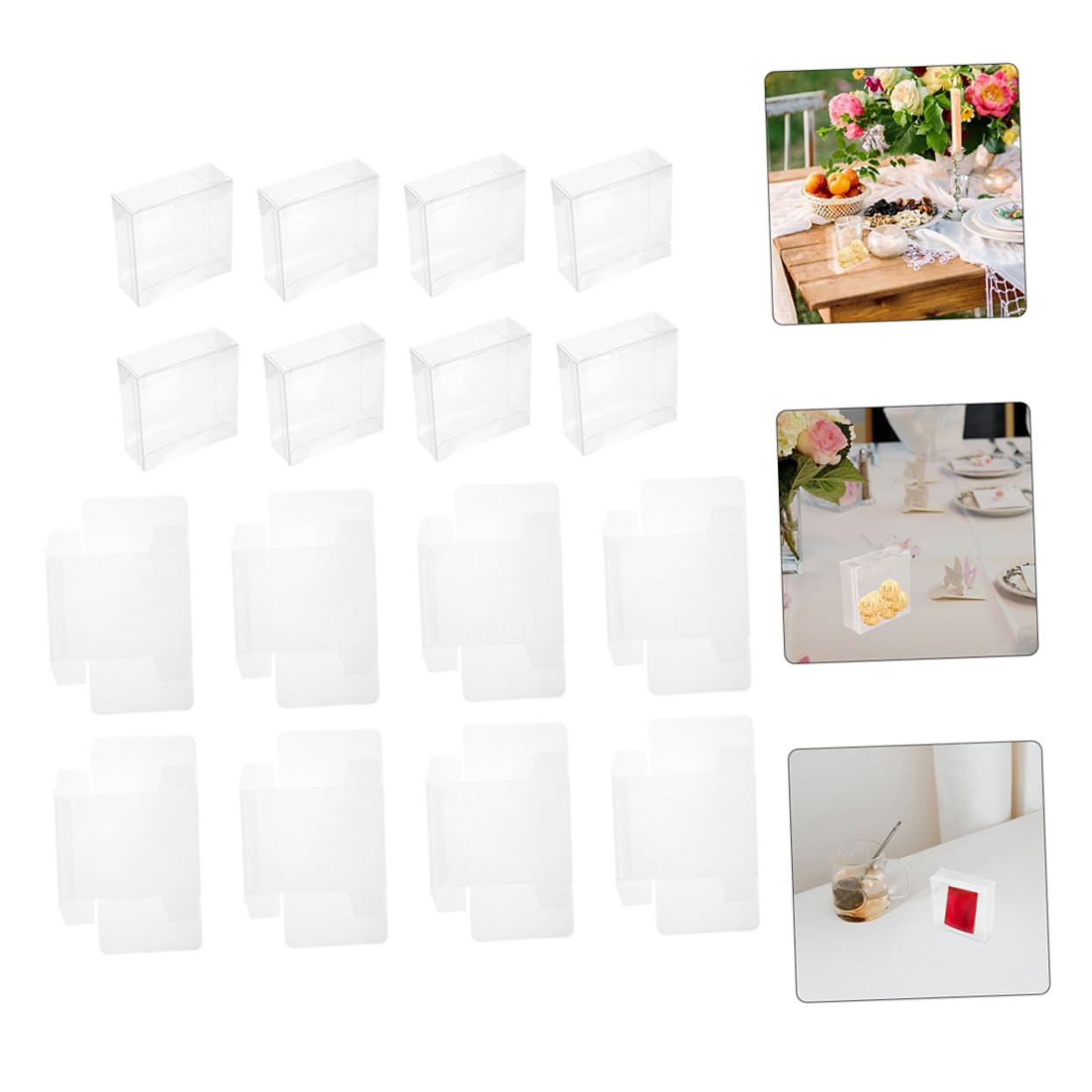 Amazon | BELLIFFY 100個入り 箱 プラスチックボックス 個別包装箱 ベーカ ス Pvcおやつボックス グッズ パーティー記念品容器  クリア好意 クリアトリート 塩ビ | ギフトボックス | 文房具・オフィス用品 BUGUUYO 100個入り 箱 プラスチックボックス 個別包装箱 ベーカ ス グッズボックス パーティー記念品容器 クリアトリート