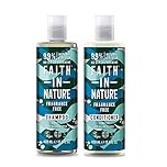 Faith in Nature Natural Fragrance Free Shampoo & Conditioner Set, Sensitive Vegan & Cruelty Free, Parabens and SLS Free, for All Hair Types, 2 x 400ml