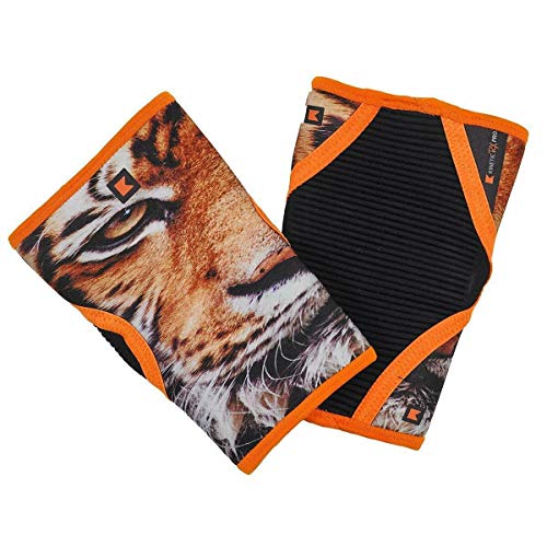 Kinetic RX Pro - Rodilleras para levantamiento de pesas, gimnasio, entrenamiento, fitness, crossfit, color Tigre., tamaño XL