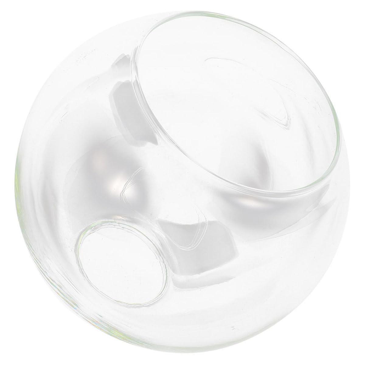 HOLIDYOYO Glass Globe Lamp Shade and Easy to Clean Features High Light Transmission E27 Dual Opening Replacement Round Sphere Cover for Home and Farmhouse Decor