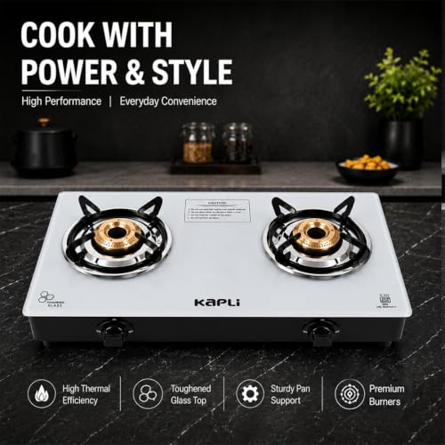 KAPLI 2 Burner Manual Gas Stove White - Image 3