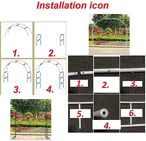 Arcade de tonnelle de jardin robuste et résistante aux intempéries en métal