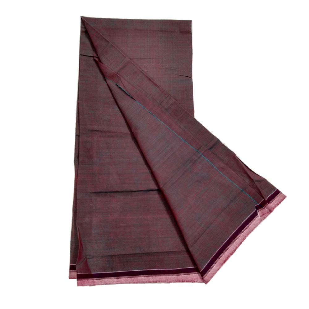 Men's Bengal Cotton Solid Pattern 2 X 1.25 m Lungi (Maroon, Free Size)