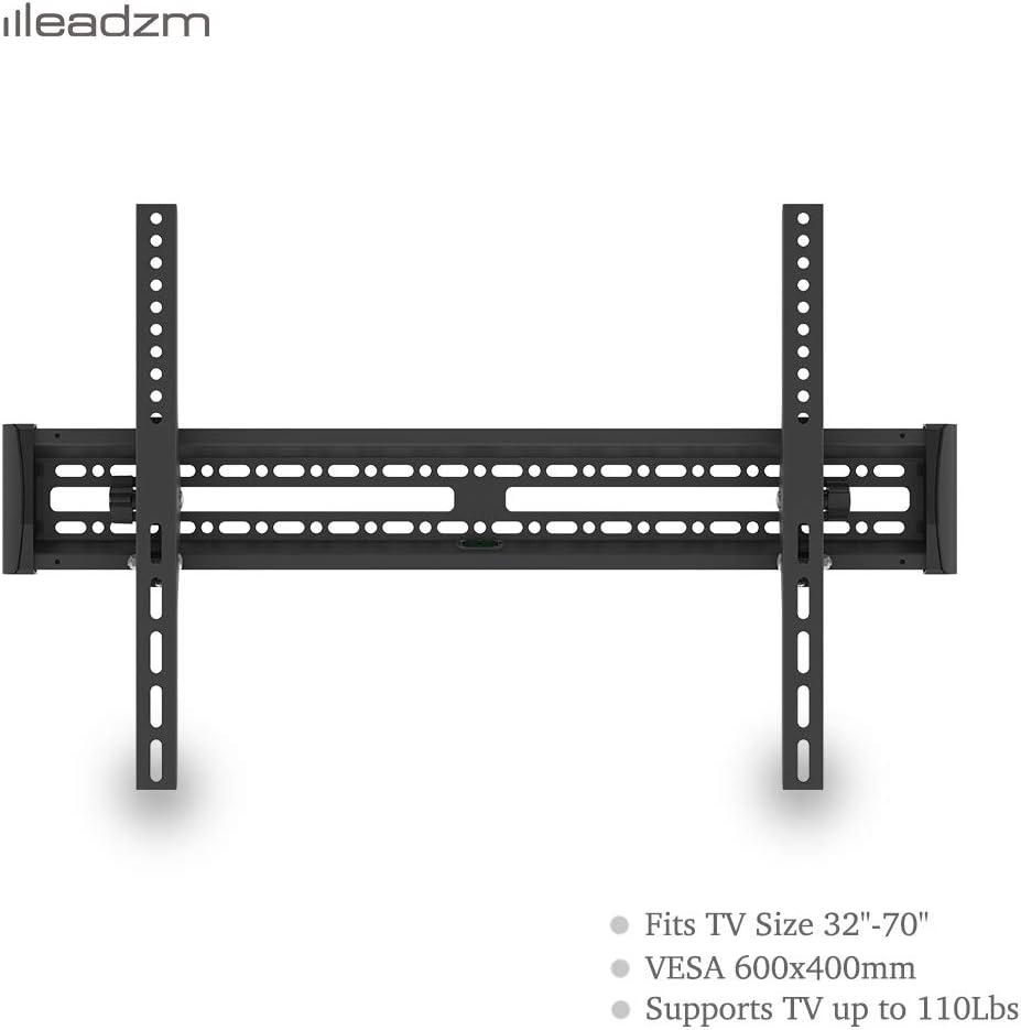 LEADZM TMW003 TV Wall Mount, front view, showing the main wall plate and the two vertical TV brackets.