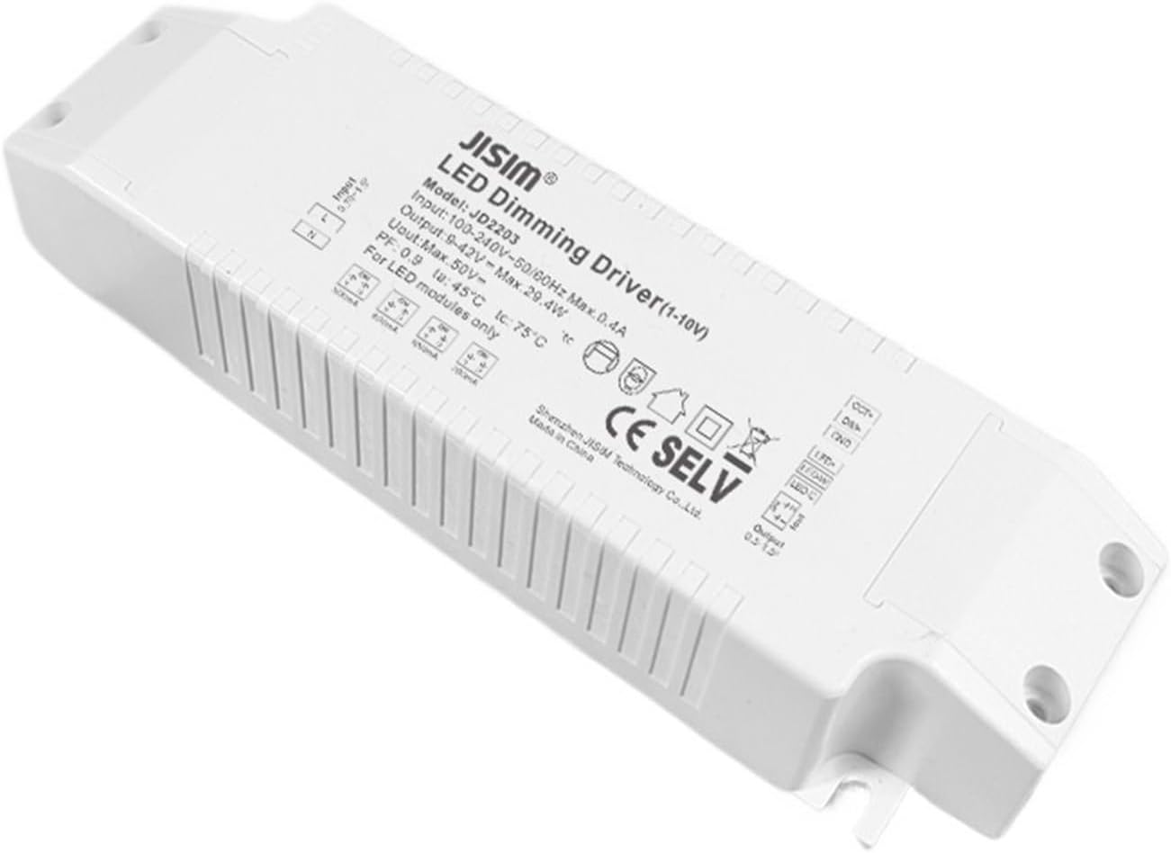 0-10V dimming and Color smart Power Supply 20W30W Constant Current External Track Light Slow Start Dual Color Temperature Driver(9-42V 650mA 27W)