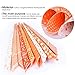 Souarts Floral Cotton Fabric Bundles Quilting Sewing Patchwork Cloths DIY Craft (Orange)