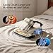 JIGOO Mattress Vacuum Cleaner UV Sanitizing, Anti-allergen Bed Cleaner with 12Kpa Suction, Handheld Vacuums for Dust & Pet Hair, Effectively Clean Up Bed, Pillows, Cloth Sofas, Carpets