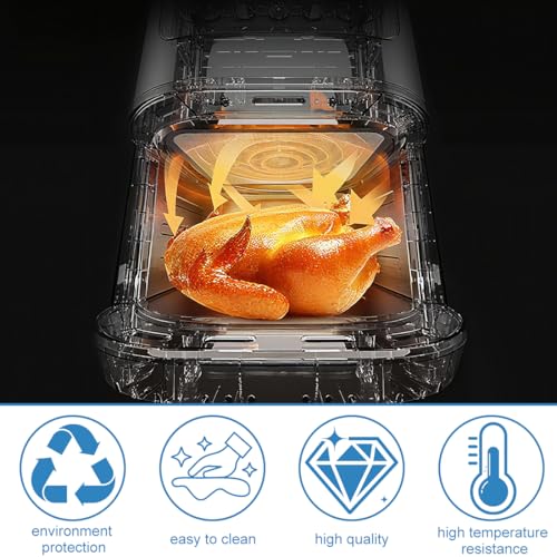 YOFDAL Rejilla air fryer para freidora de aire Cosori, Philips, accesorio para freidora de aire caliente, acero inoxidable, silicona, malla fina (22 * 21 * 0,5 cm) - imagen 6